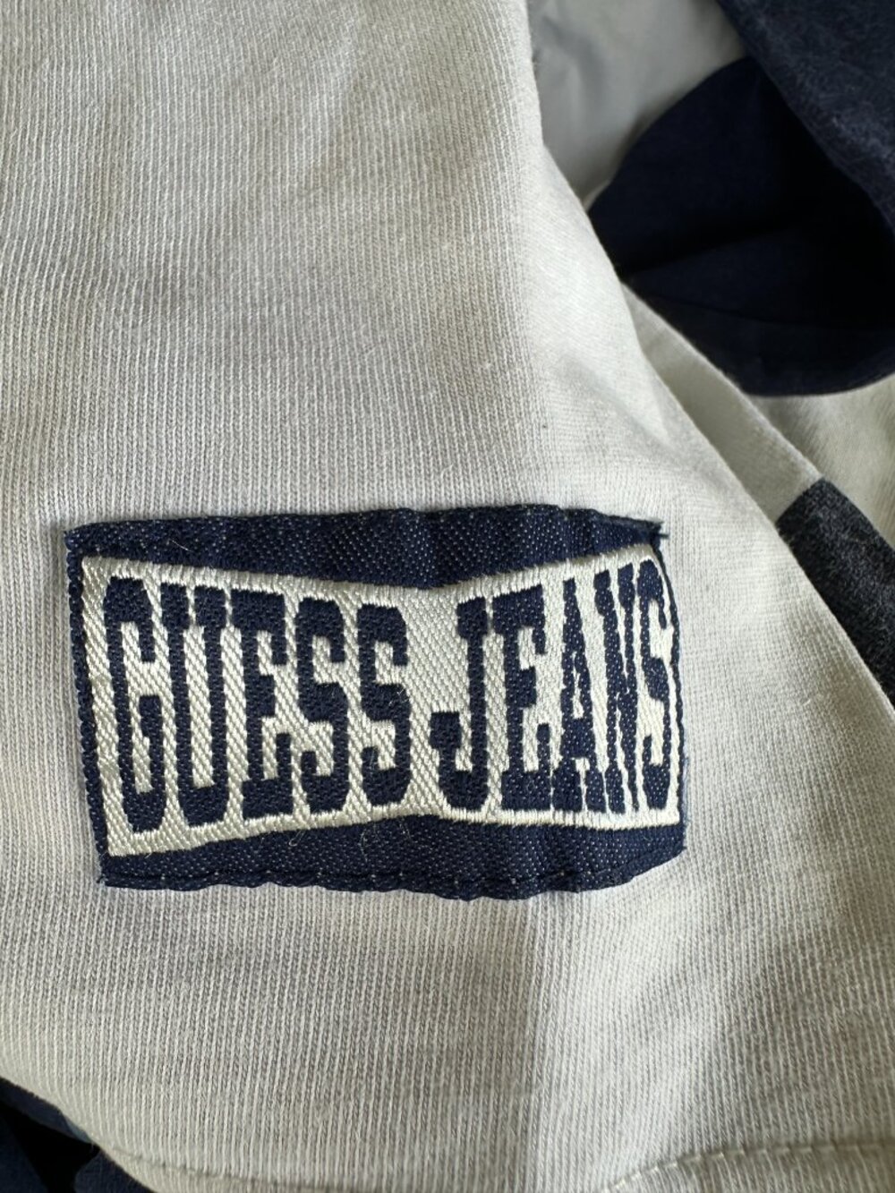 Vintage Guess Authentic Sportswear Men's Blue White Hoodie SS Button Front Shirt - Picture 4 of 9